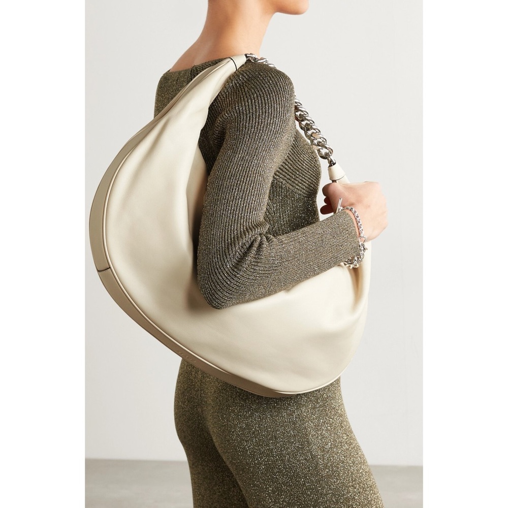 NEW STAUD Off-White Large Chain Sasha Bag Tote NWT Hobo Bag